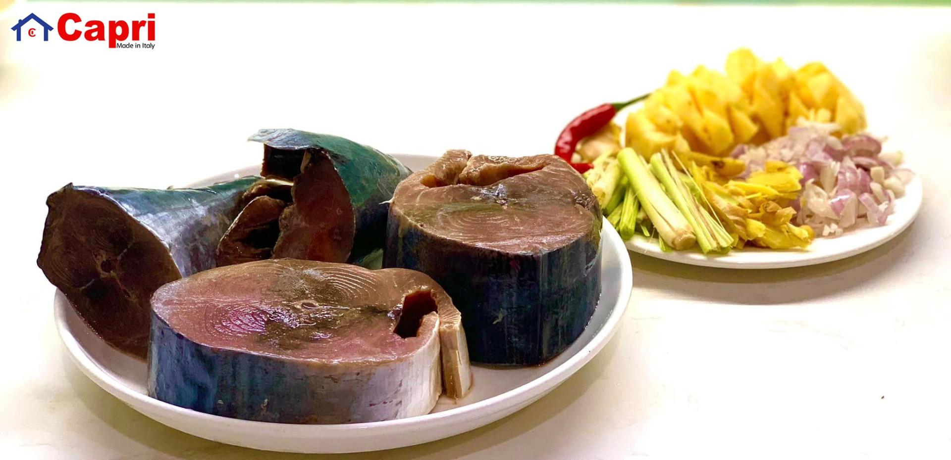 Nguyên liệu nấu bún cá ngừ tươi